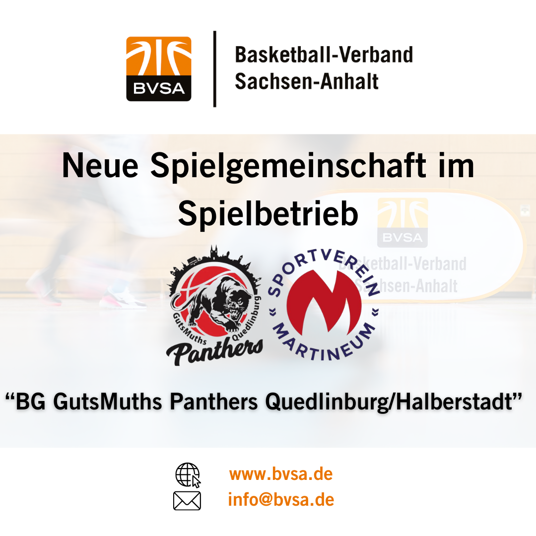 Neue Spielgemeinschaft im Spielbetrieb - BG GutsMuths Panthers Quedlinburg/Halberstadt