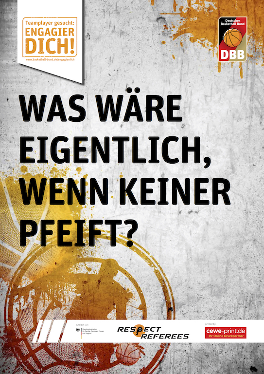 DBB-Flyer zur Notwendigkeit von Schiedsrichter*innen